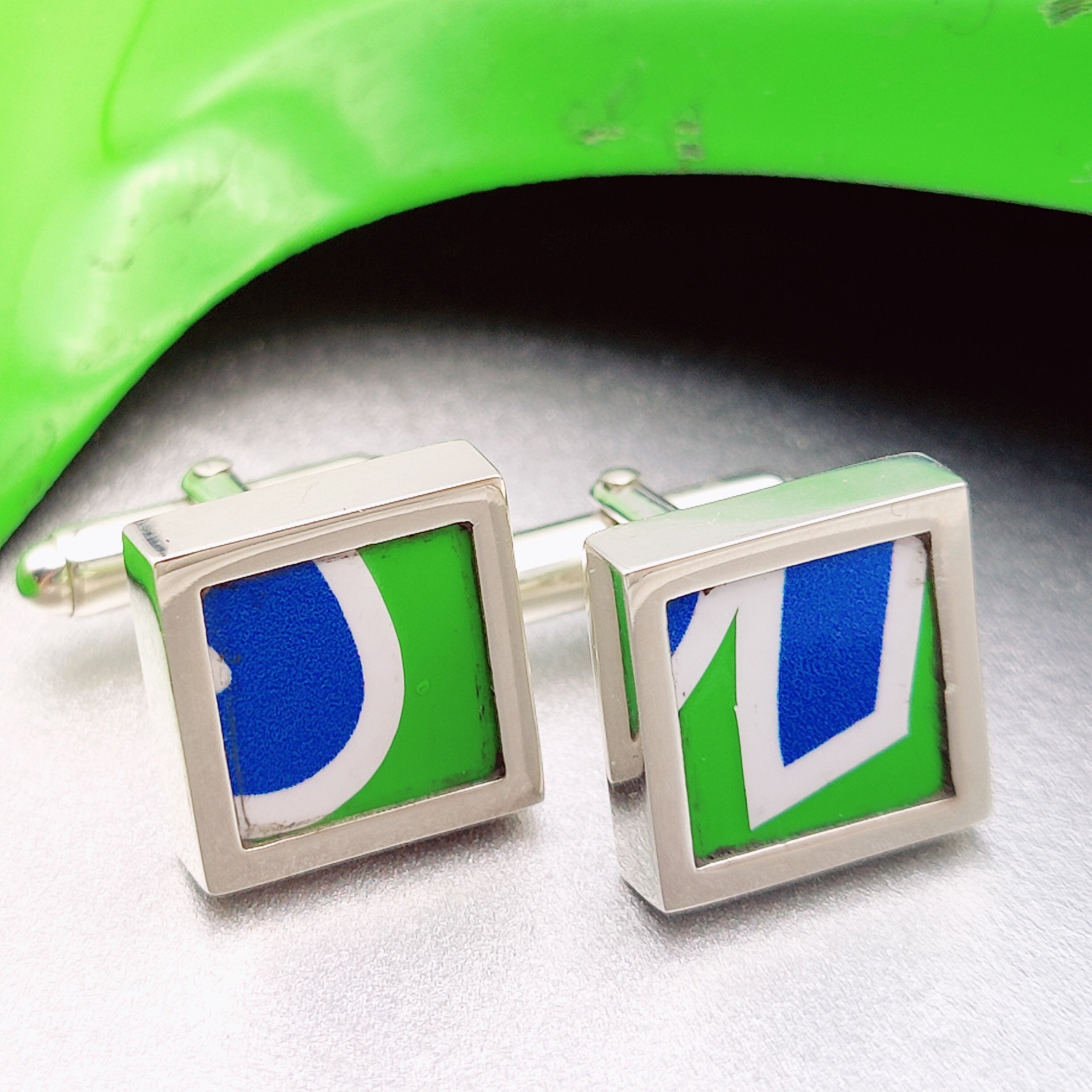 Hepburn and Hughes Superbike Cufflinks | Original Parts from World Championship Bike  | Sterling Silver