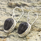 Hepburn and Hughes Trilobite Earrings | Fossil Drop Earrings | Sterling Silver