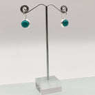 Hepburn and Hughes Turquoise Earrings | Stud and Ear Wire | Circular |  Sterling Silver