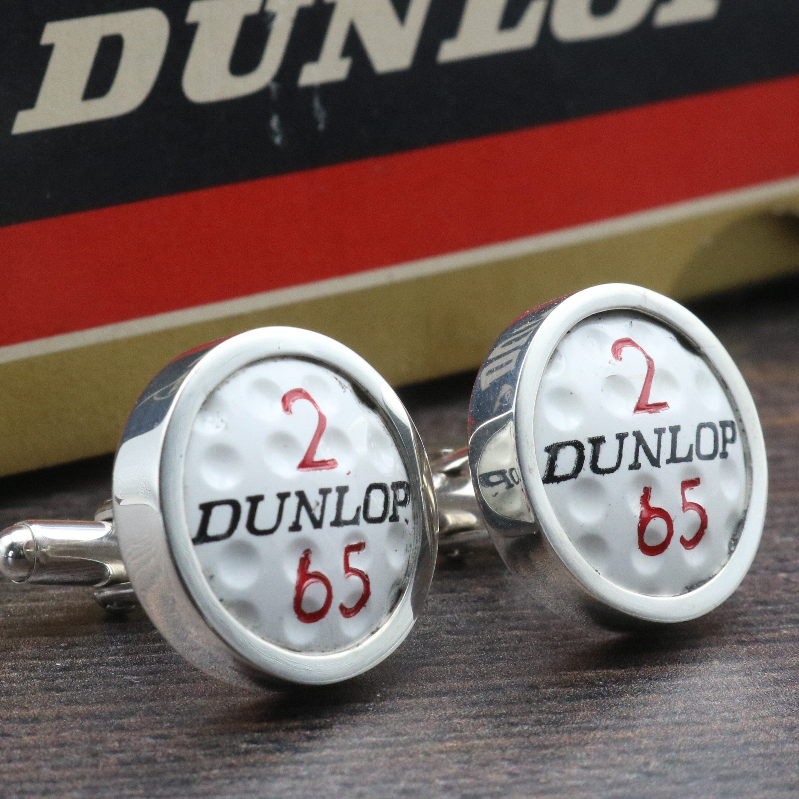 Hepburn and Hughes Vintage Golf Ball Cufflinks | Sterling Silver