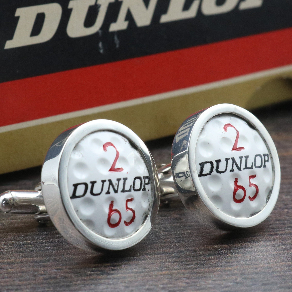 Vintage Golf Ball Cufflinks Sterling Silver Cuff Links