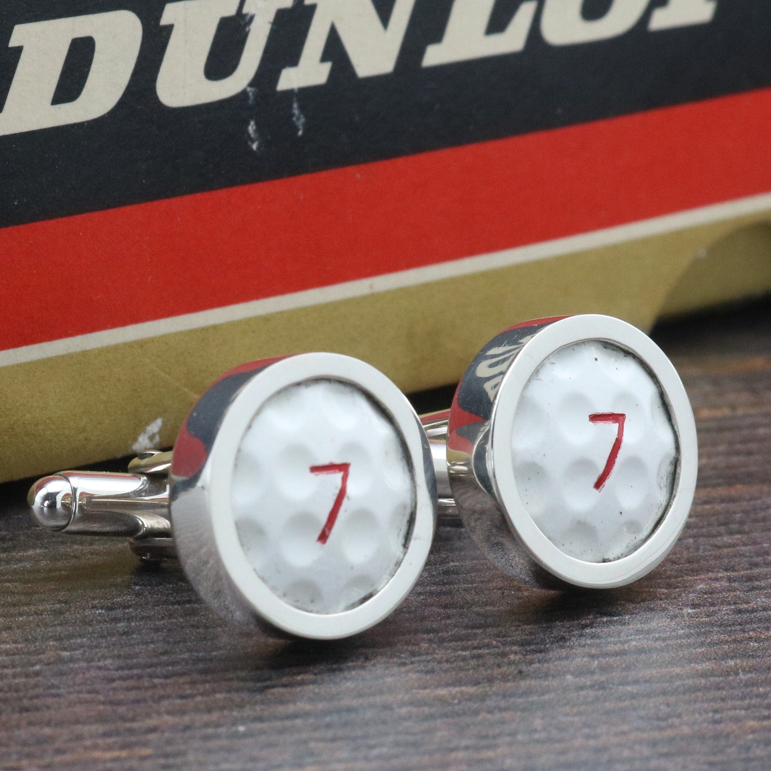 Hepburn and Hughes Vintage Golf Ball Cufflinks | Sterling Silver