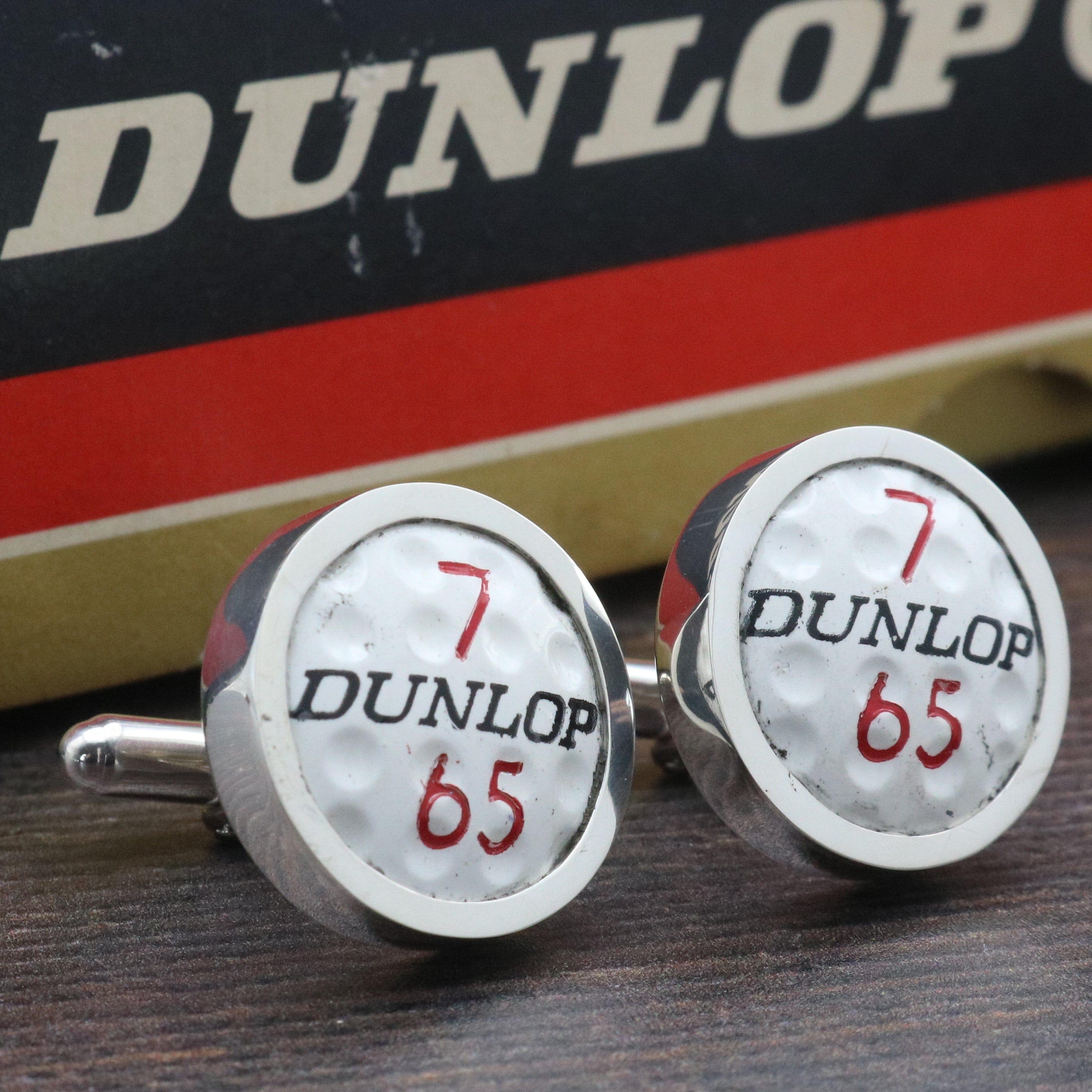 Hepburn and Hughes Vintage Golf Ball Cufflinks | Sterling Silver