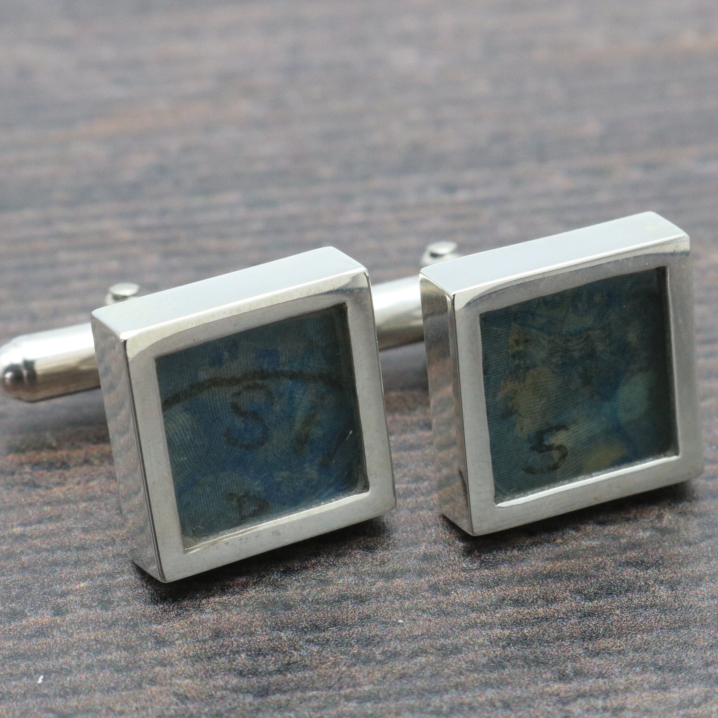 Hepburn and Hughes Vintage Stamp Cufflinks | Sterling Silver