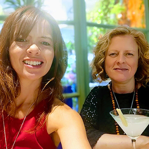 Zoe Wongsam and Louise Parkin celebrating winning an award