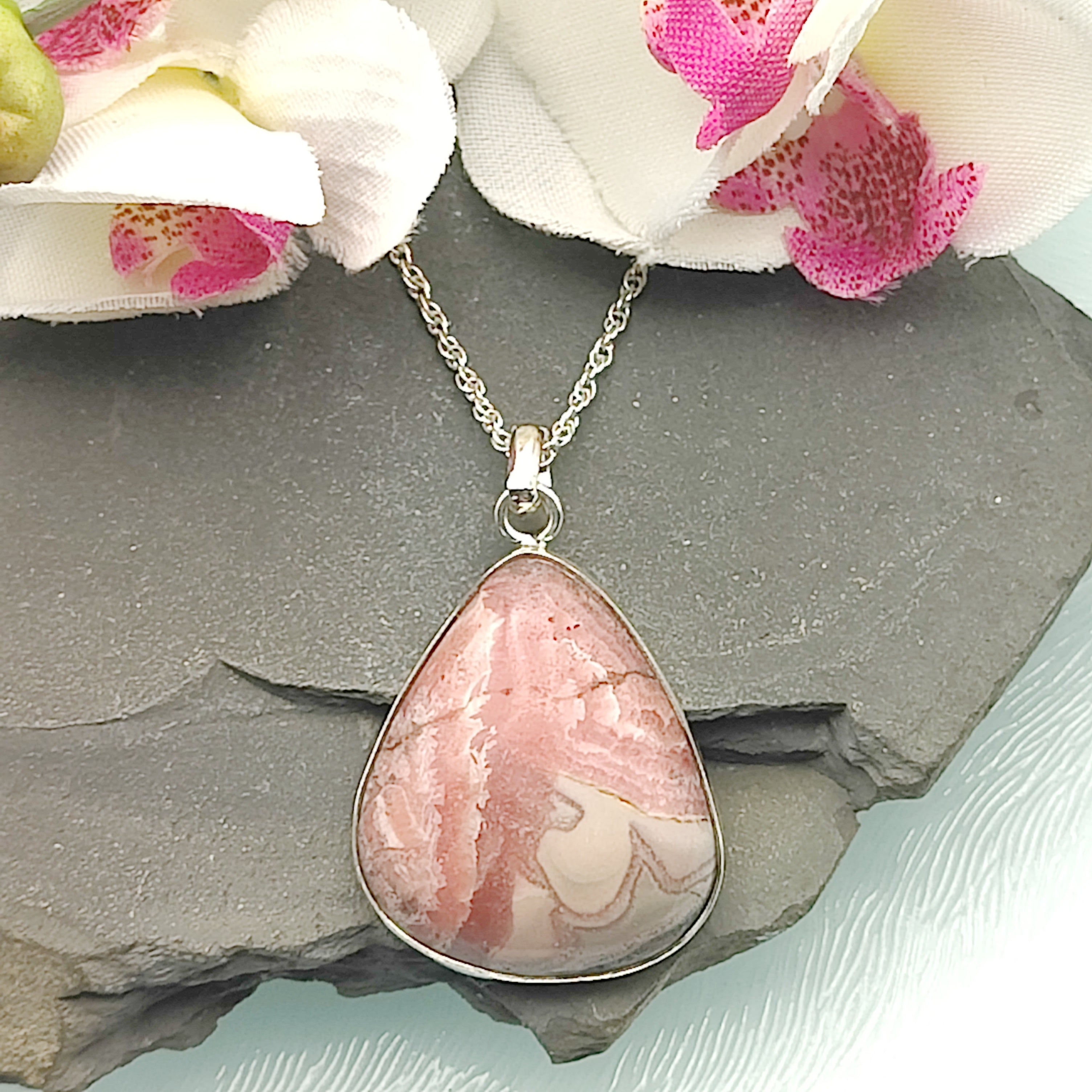 rhodochrosite pendant 