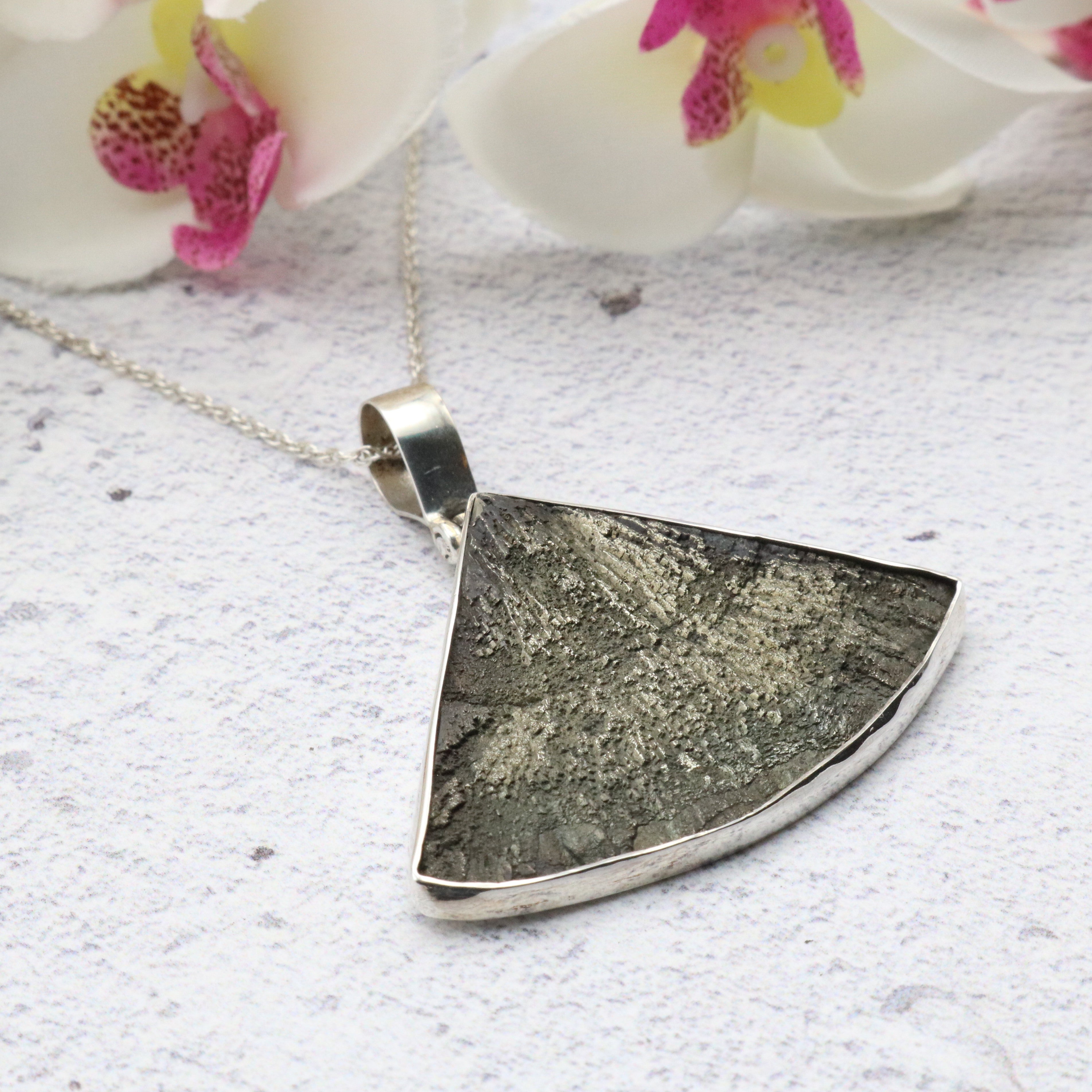 pyrite sun pendant