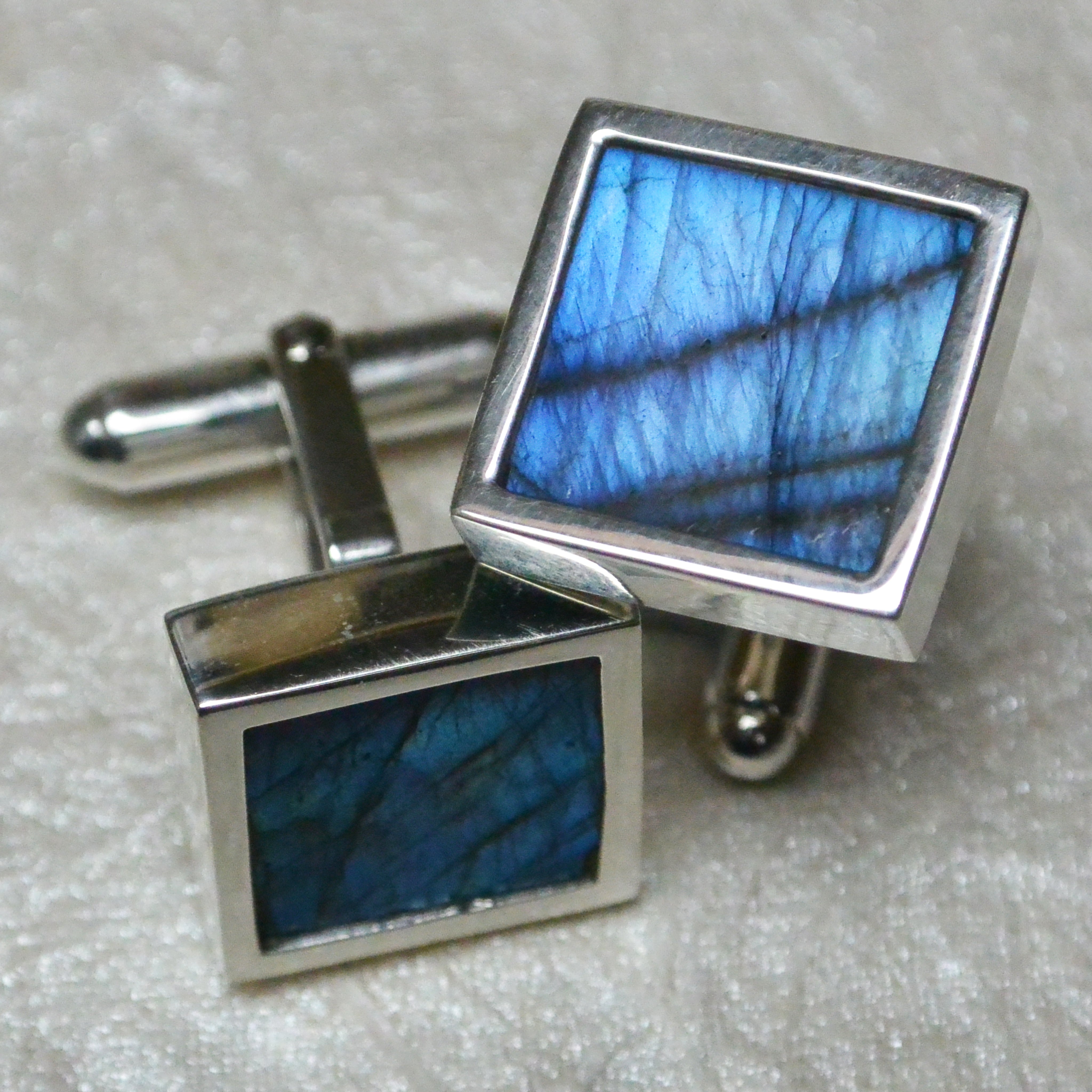 Labradorite Cuff Links, Blue Labradorite Cufflinks, Anniversary Gift for Boyfriend, Sterling Silver Cuff Links, Groomsmen selling Cufflinks