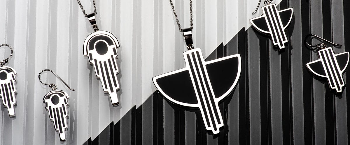 Art Deco sterling silver jewellery anniversary gifts