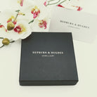 Packaging from Hepburn & Hughes, branded eco jewellery box with velvet-effect cushion 
