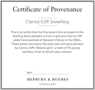 Hepburn and Hughes Art Deco Earrings | Original Clarice Cliff Pottery | Orange | Sterling Silver