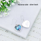 Hepburn and Hughes Abalone Heart Earrings in Sterling Silver | Seashell Gift