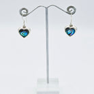 Hepburn and Hughes Abalone Heart Earrings in Sterling Silver | Seashell Gift