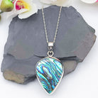 Hepburn and Hughes Abalone Sea Shell Pendant | 35mm Pear | Sterling Silver