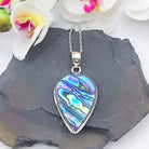 Hepburn and Hughes Abalone Sea Shell Pendant | 35mm Pear | Sterling Silver