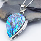 Hepburn and Hughes Abalone Sea Shell Pendant | 35mm Pear | Sterling Silver