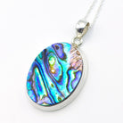 Hepburn and Hughes Abalone Sea Shell Pendant | 38mm Oval | Sterling Silver