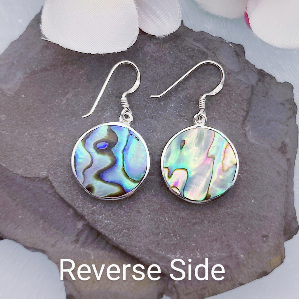Hepburn and Hughes Abalone Shell Earrings | 18mm Tree of Life | Reversible | Sterling Silver