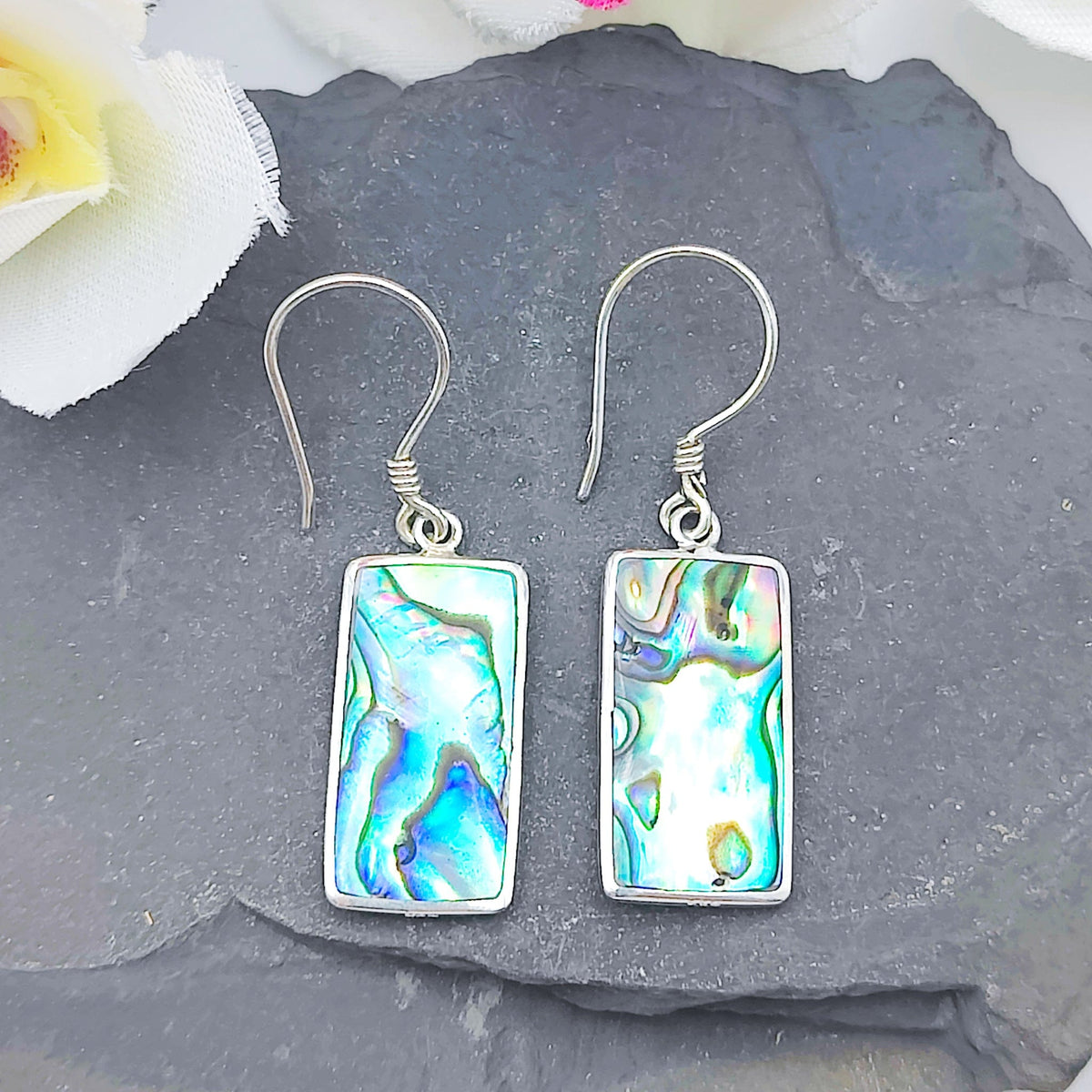 Abalone Shell Earrings | Reversible with Mother of Pearl | Sterling Si ...