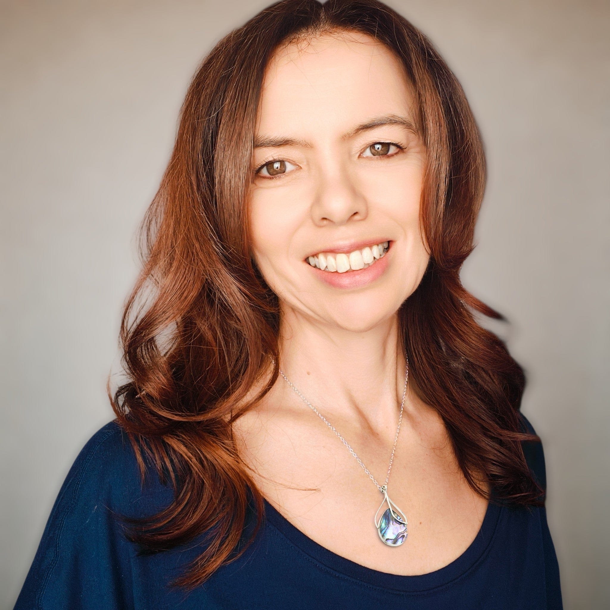 Hepburn and Hughes Abalone Shell Pendant | Hanging Teardrop | Sterling Silver