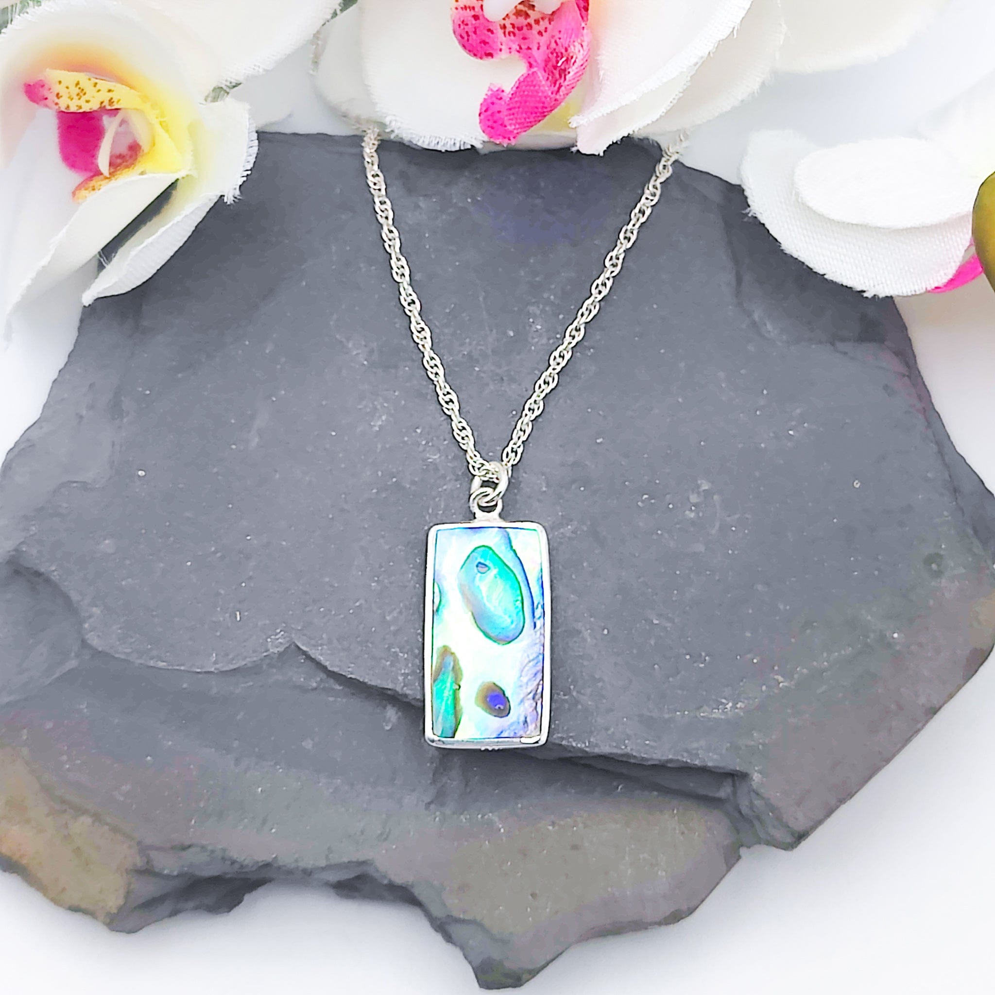 Reversible Rainbow Moonstone and Lapis Lazuli Necklace - Adjustable Reversible Rainbow Moonstone and Lapis Lazuli Necklace - Adjustable