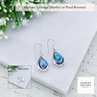Hepburn and Hughes Abalone Teardrop Earrings | Mother of Pearl on reverse | Seashell Gift | Sterling Silver