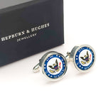 Hepburn and Hughes American Golf Ball Cufflinks | Sports Gift | Sterling Silver