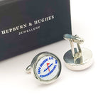 Hepburn and Hughes American Golf Ball Cufflinks | Sports Gift | Sterling Silver