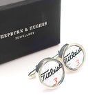 Hepburn and Hughes American Golf Ball Cufflinks | Sports Gift | Sterling Silver