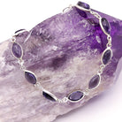 Hepburn and Hughes Amethyst Bracelet | Ovals | Aquarius Gift | Sterling Silver