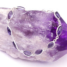 Hepburn and Hughes Amethyst Bracelet | Ovals | Aquarius Gift | Sterling Silver