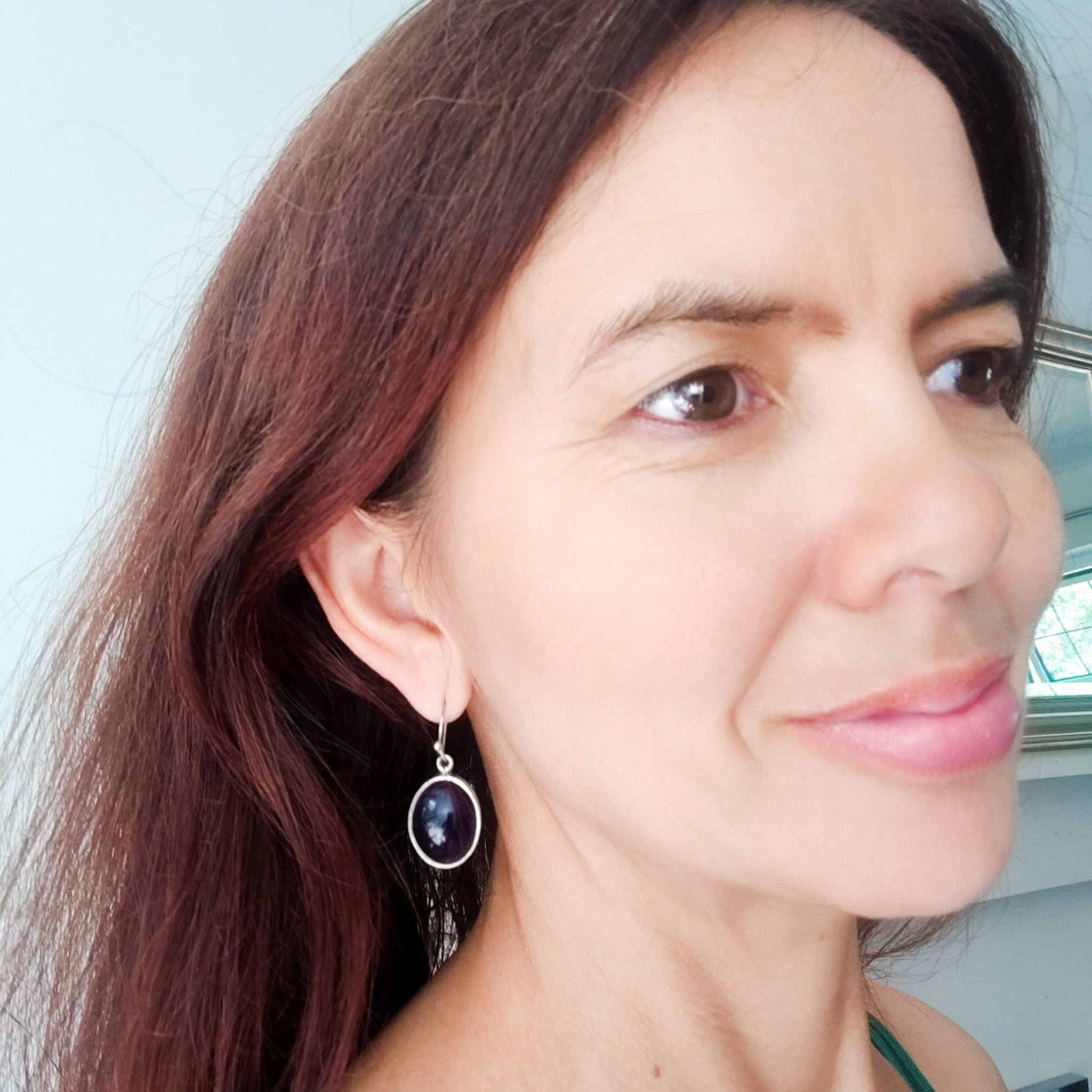 Hepburn and Hughes Amethyst Earrings | Aquarius Gift | 2 sizes | Sterling Silver