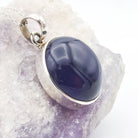 Hepburn and Hughes Amethyst Pendant | 25mm Circle | 6th anniversary gift | Sterling Silver