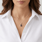 Hepburn and Hughes Amethyst Pendant | February Birthstone | 15mm Oval | Sterling Silver