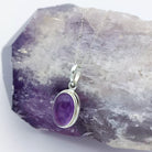 Hepburn and Hughes Amethyst Pendant | February Birthstone | 15mm Oval | Sterling Silver