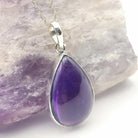 Hepburn and Hughes Amethyst Pendant | February Birthstone | Teardrop | Sterling Silver