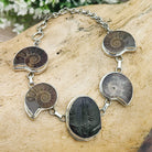Hepburn and Hughes Ammonite and Trilobite Fossil Bracelet | Made with Ancient Fossils | Set in Sterling Silver