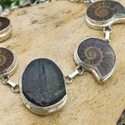 Hepburn and Hughes Ammonite and Trilobite Fossil Bracelet | Made with Ancient Fossils | Set in Sterling Silver