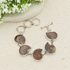 Hepburn and Hughes Ammonite Bracelet | Dark Tones | Sterling Silver