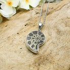 Hepburn and Hughes Ammonite Pendant | 23mm Pyrite | Sterling Silver