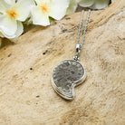 Hepburn and Hughes Ammonite Pendant | 23mm Pyrite | Sterling Silver