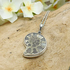 Hepburn and Hughes Ammonite Pendant | 28mm Pyrite | Sterling Silver