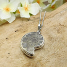 Hepburn and Hughes Ammonite Pendant | 28mm Pyrite | Sterling Silver