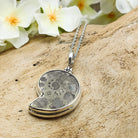 Hepburn and Hughes Ammonite Pendant | 28mm Pyrite | Sterling Silver