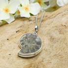 Hepburn and Hughes Ammonite Pendant | 28mm Pyrite | Sterling Silver