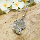 Hepburn and Hughes Ammonite Pendant | 28mm Pyrite | Sterling Silver