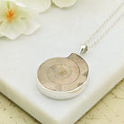 Hepburn and Hughes Ammonite Pendant | 30mm Light Madagascan Fossil Jewellery | Sterling Silver