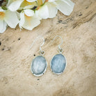 Hepburn and Hughes Aquamarine Earrings | Oval Drop | March Birthstone | Sterling Silver