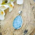 Hepburn and Hughes Aquamarine Pendant | Teardrop | March Birthstone | Sterling Silver