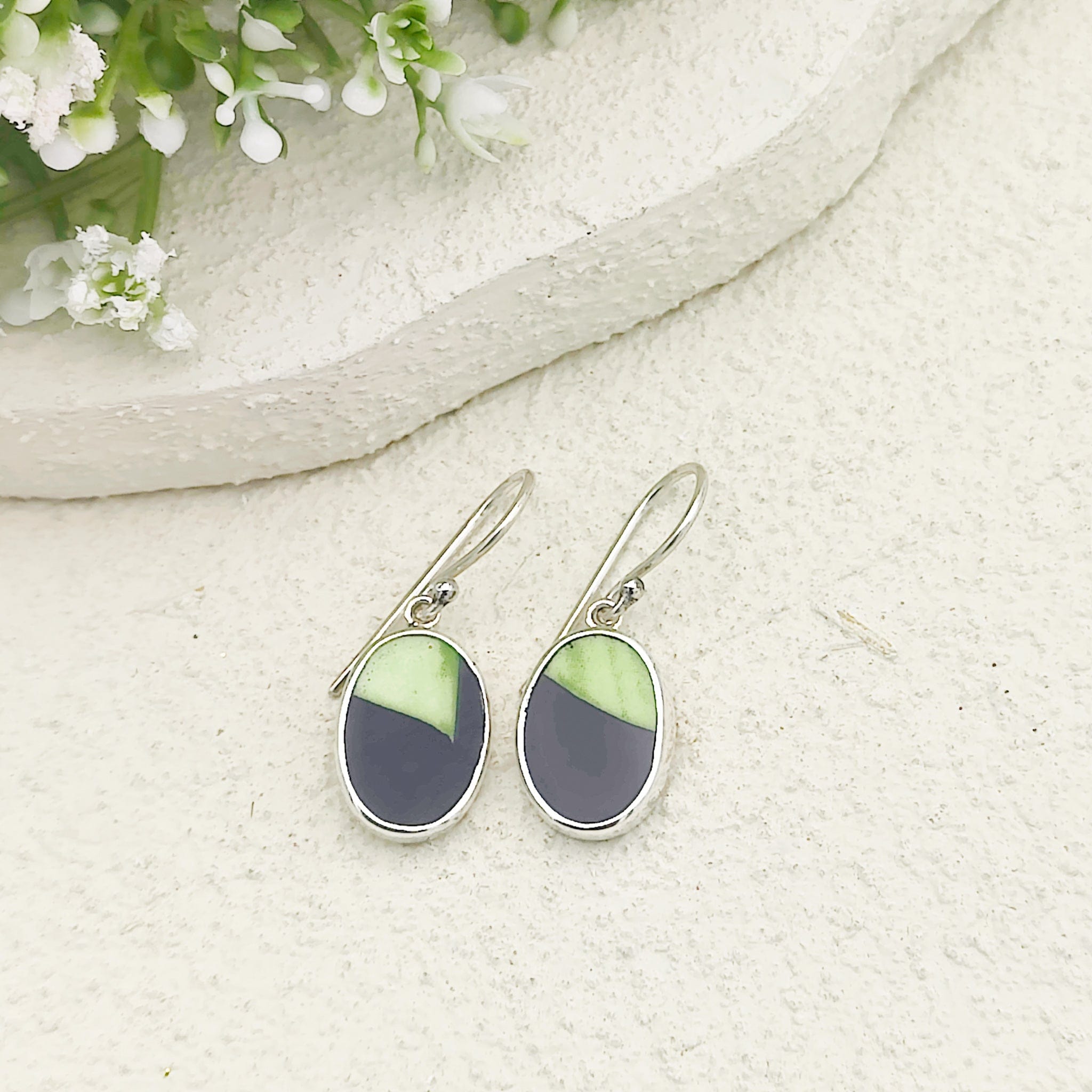 Hepburn and Hughes Art Deco Abstract Earrings | Clarice Cliff Pottery | Two options | Sterling Silver